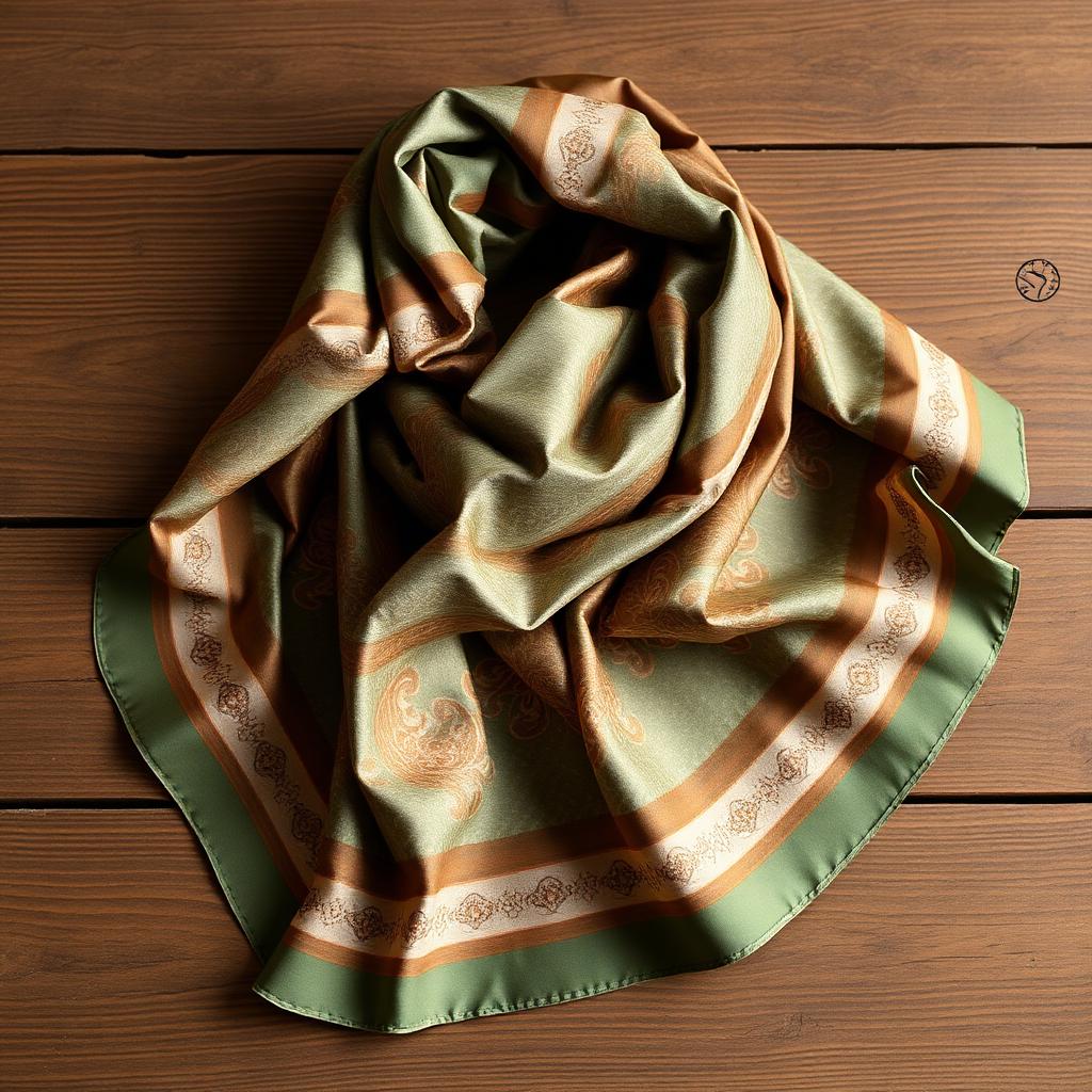 Lenço de seda estampado
